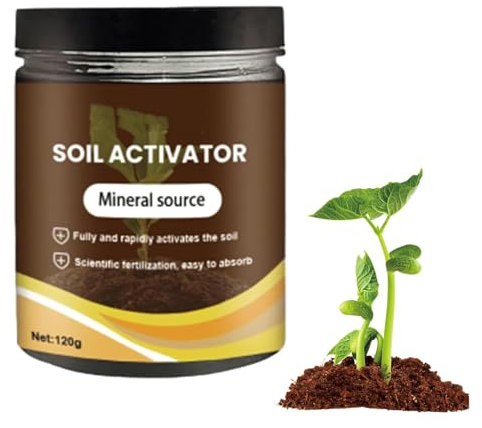 Activateur du sol pour les plantes, engrais végétal pour les lits de jardin surélevés, améliorer la séquestration en carbone des sols, source minérale pour le mélange de rempotage(120 g) (1pcs)