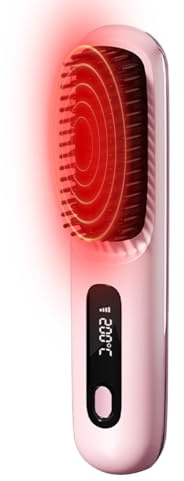 Yulokdwi Cepillo Termico Para Cabello - Estilizador Secador Para Cabello Con Volumen | Sin Cable 3 Modos Pantalla Táctil Ajustable para Mujeres Viaje Volumen Rizado Desenredar Hogar