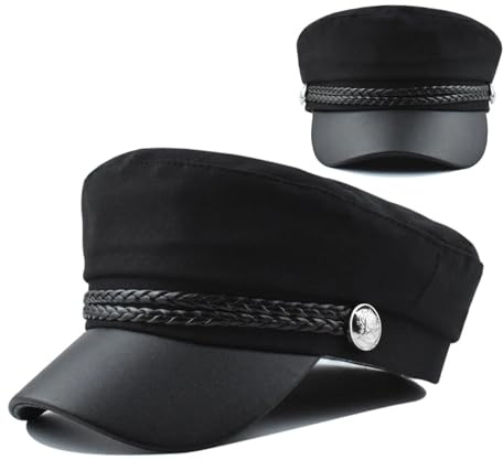 JZTDYPP Cappello Donna Cappelli Basco Militari Vintage per Donne E Uomini, Berretto da Marinaio, Autunno Inverno, Viaggio All'Aperto, Cappelli con Visiera Piatta, Cappello Ottagonale