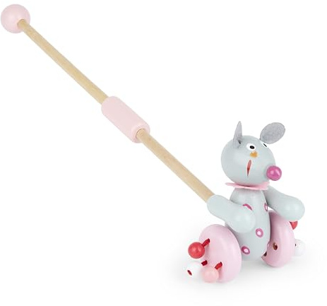 Mousehouse Gifts Madera Juguete para Arrastrar Arrastre ratón para bebé niño niñas