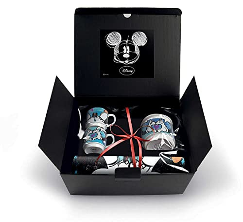 Egan WMSET/18 Set Tazze Caffe Sweet Love, Zuccheriera e Tovaglietta, Porcellana, Blu, 1, 4 Unità