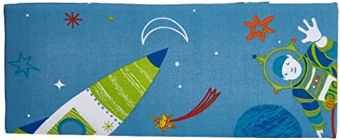 Bedlam Sábana Bajera Supersonic de fácil Cuidado, tamaño de Cama Individual, Ropa de Cama Azul