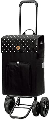 ANDERSEN Einkaufstrolley - Quattro Shopper Malit schwarz 49 L Einkaufswagen,langlebig,Thermo, höhenverstellbar, leise Räder, multifunktiona...
