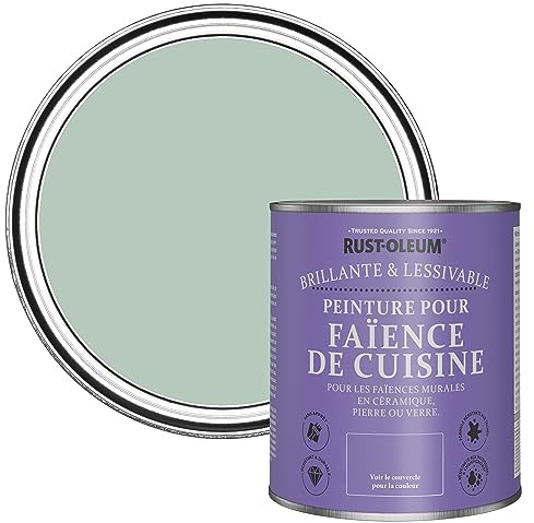 Rust-Oleum Green Water-Resistant Kitchen Tile Paint in Gloss Finish - Leaplish 750ml