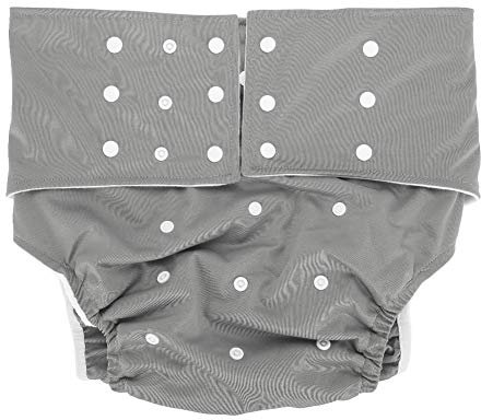 Adjustable Adult Nappy Nappy Pants Against Incontinence, Washable Adult Covers Adult Cloth Nappy Adult Washable Reusable and Adjustable Nappy Incontinence Hygiene Product (Grey)