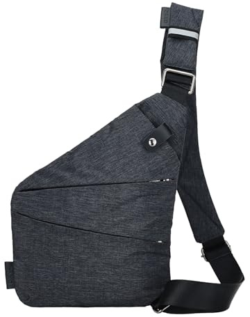 Stöldsäker väska dam stöldsäker resväska väska stöldsäker bröstväska säker väska stöldsäker reseväska flex väska axelväska bodybag högerhänt, Black 2, One size, avslappnad