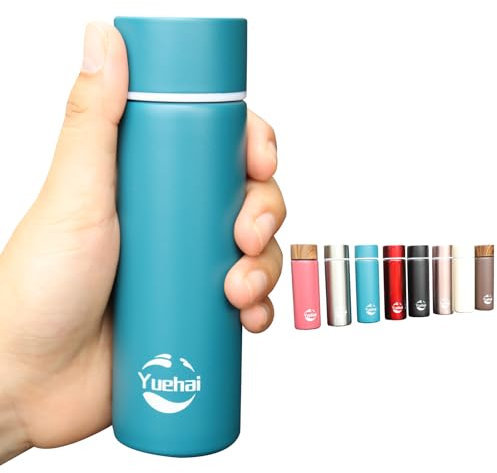 Stainless Steel Water Bottle, Mini Flask 150ML,Coffee Vacuum Small Flasks Small Capacity Portable Travel Drink Water Bottle Insulated Cup (Matte Blue)