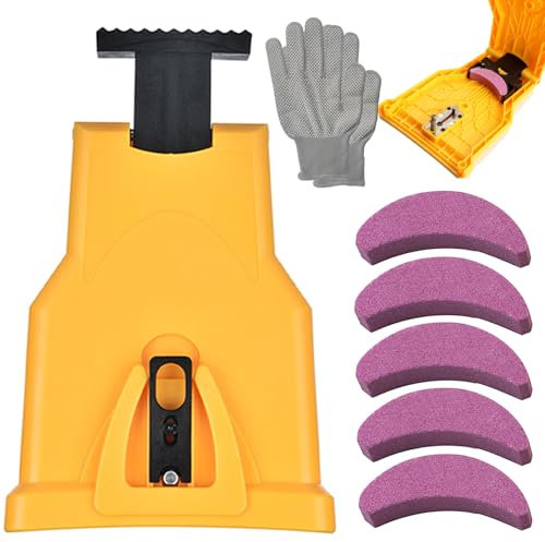 Ultrasaw Kettenschärfer, Tragbar Kettensäge Schärfgerät Schnell Kettenschärfgerät, mit Schleifsteinen*5, für Gartenkettensägen, Kettensägen aller Größen, Kettensägen, Kettensägen, Mini-Kettensägen