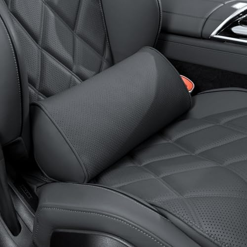 Ywooon Cuscino Lombare Auto, Cuscino Lombare Ergonomico, Supporto per la Schiena in Schiuma di Memoria per Seggiolino Auto, Sedia da Ufficio, Nero