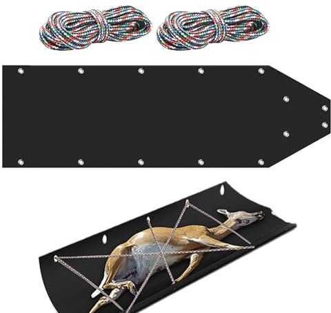 Cerf Jagd Schlitten - robuster Schlitten für Spiel, Jagdschlitten für Hirsche | Versorgungsschlitten für Holztransport Holzfischerei Jagdgeräte, vielseitiger Schneeschlitten