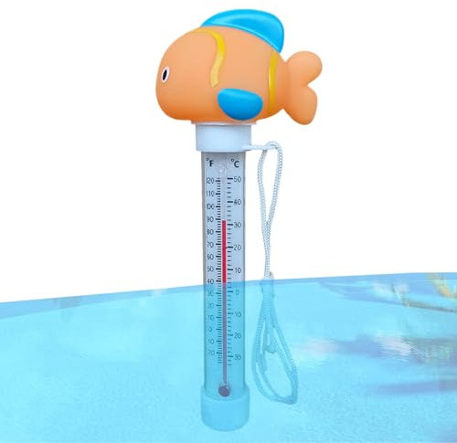 Termometro Piscina, Termometro Galleggiante per Piscina, Floating Termometri con Filo, Termometros Acquario, per Spa Esterni/Interni, Piscine, Vasche e Acquari