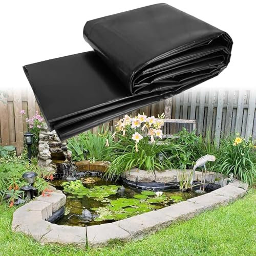 Bâche de bassin d'extérieur robuste 3 x 10 m – Membrane imperméable flexible pour piscines à poissons, ruisseaux, fontaines, cascades et lacs artificiels – Sous-couche durable pour jardin et cour
