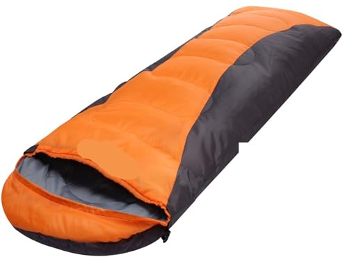 Sacco a pelo da esterno a caldo campeggio 4 stagioni impermeabile con custodia for, escursionismo, viaggi, avventure all'aria aperta per Adulti, Escursionismo(Orange 1300g)