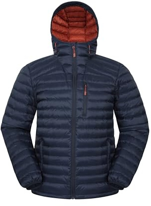 Mountain Warehouse Henry II Daunen-Steppweste für Herren - Leicht, wasserfest, Perfekt für Winter Marine X-Small