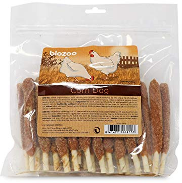 Biazoo Perrito Empanado 500 grs Snacks para Perros Apto para Todas Las Razas y tamaños. Snack Altamente digerible y con Alto Contenido en proteína.