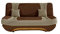 MOEBLO Sofa mit Schlaffunktion und Bettkasten, Couch für Wohnzimmer, Schlafsofa Federkern Sofagarnitur Polstersofa Wohnlandschaft mit Bettfunktion - Feba (Braun +Beige (Alova 12+Alova 07))