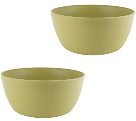 ECOMACETAS FLOWERPOT STORE Maceta Suculentas Grande, Redonda Baja para Plantar Varias Suculentas en una Misma Maceta. De Plástico (2, 20 cm)