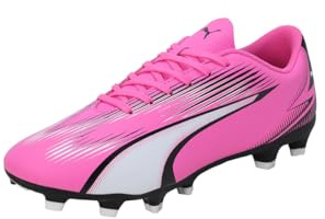 Puma Men Ultra Play Fg/Ag Soccer Shoes, Poison Pink-Puma White-Puma Black, 44.5 EU