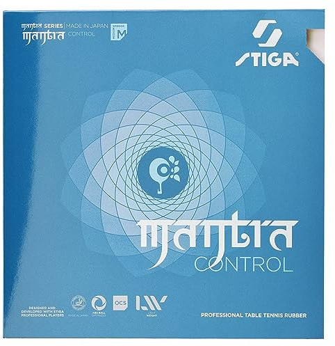 Stiga Mantra Control Revêtement de Tennis de Table Rouge 2.0