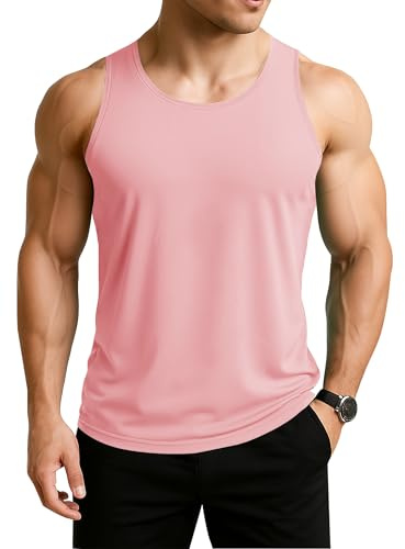 EKLENTSON Mens Vests Quick Dry Breathable Gym Muscle Tank Tops | Summer UPF 50+ Workout Bodybuilding Sleeveless T Shirts Quick Dry Running Vest