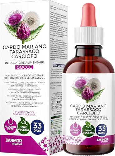 Mariendistel Artischocke Löwenzahn Elixier - 100ml Tropfen - Mariendistel Komplex mit Löwenzahn Extrakt & Artischockenextrakt - Einfache Anwendung mit Pipette - J.Armor®