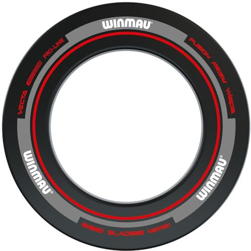 WINMAU Anello per Bersaglio per Freccette Advance Nero e Rosso, Protezione da Parete Durevole per bersagli per Freccette, Accessori Professionali per Freccette