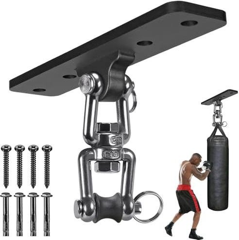 Kipika Cintre de Sac Lourd – Support de Suspension Robuste en Acier pour Sac de Frappe, Rotation à 360 °, Support Mural en Bois pour Boxe, Kickboxing, Muay Thai, et équipement de Fitness à Domicile