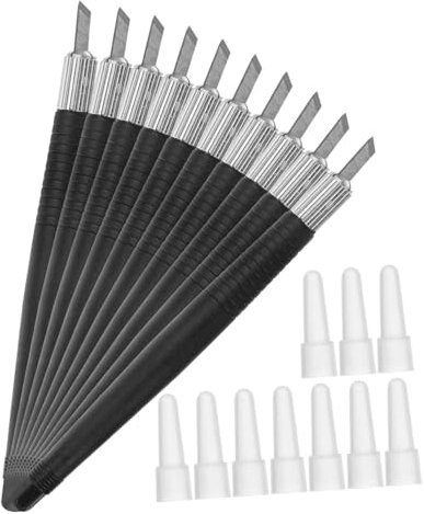 DOITOOL 10piezas Buril Para Tallar Madera Cincel De Mano Herramienta De Grabado Portátil Para Estudiantes y Artesanos
