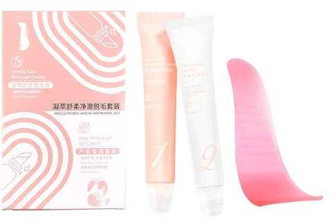 Lippen Haarentfernungscreme, Gesichts Haarentferner Lotion, Lippen Haarcreme, Sanfte Depilationsformel, Einfaches Spatel-Set, 50g Für Schönheit, Männer, Gesicht, Dusche, Zuhause, Oberlippe, Hals