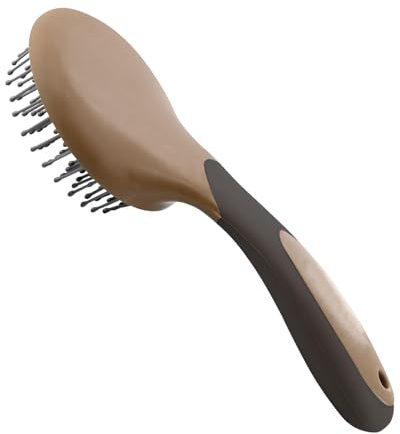 Spazzola Per Criniera Di Cavallo - Strumento Per Capelli Con Perline Per Massaggio A Testa Tonda | Pettine A Coda Professionale Per Equitazione, Antiscivolo | Accessorio Per Toelettatura Multidirezion