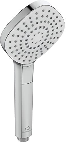 Ideal Standard – Doccia a mano Idealrain Evo Diamond, soffione doccia a risparmio idrico, 3 tipi di getto (pioggia, cascata e massaggio), Ø 11,5 cm, cromato