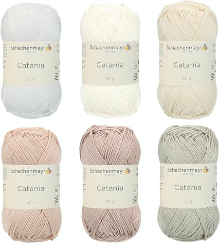 Schachenmayr since 1822 Handstrickgarne Schachenmayr Catania, Set Weiss Beige Mix, 9801210-SET21 onesize