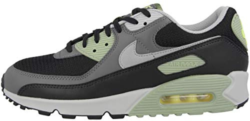 Nike Air Max 90, Laufschuhe für Herren, Oil Green Lt Smoke Grey Black Iron Grey Lt Zitron - Größe: 42 EU