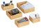 Relaxdays Ordnungsboxen 5er Set, Schubladen Ordnungssystem Bambus, Organizer Küche, Bad & Büro, versch. Größen, Natur