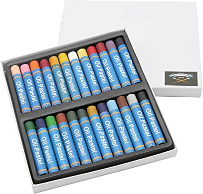 Paintersisters Ölpastelle WASSERVERMALBAR 24er Set in kräftigen Farben, zum Malen + Zeichnen, Kreiden für Künstler, Schulen & KiGa, ungiftig