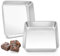 HaWare Quadratische Auflaufform 2er Set, Edelstahl Klein Eckig Kuchenform Backform, Ideal für Lasagne/Brownie/Kuchen, Gesund & Spülmaschinenfest - 15 x 15 x 5cm