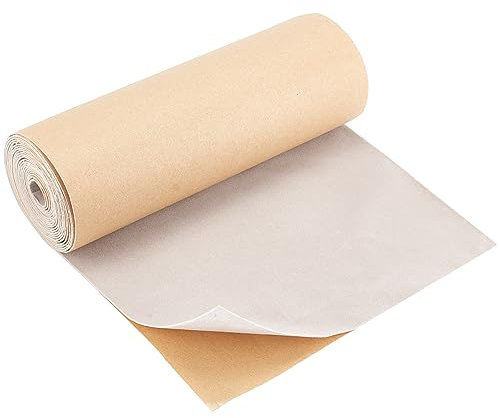 BENECREAT Fodera Floccata in Velluto Autoadesivo Bianco Antico da 4x25cm, Fogli Posteriori Appiccicosi Inmorbido Tessuto di Rivestimento in Velluto per La Tappezzeria Artigianale,0.8mm di Spessore