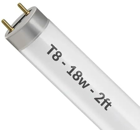 T8 Fluorescent Tube Light, 2ft, 18W, 840 Cool White, 60cm Length