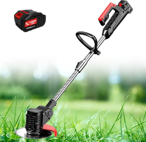 Tondeuse à gazon électrique sans fil à libération automatique pour la maison et le jardin – Batterie Li-ion rechargeable pour jardinage vert