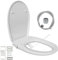 Horow Bidet Toilet Seat Non Electric with Dual Nozzles Separated Rear & Front Wash, Bidet Attachment for Toilet UK, Soft Close Toilet Seat Easy DIY Installation, O Shape