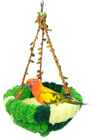 Générique Bird Heating Hammock | Soft Warm Nest for Cage - Parakeet Accessory for Hiding Sleeping Perch Breed Feed Aviary Indoor Outdoor Decoration