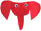 Funslip Elefant mit Haaren Rot Stringtanga Partygag Scherzartikel Unterwäsche