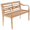 DIVERO 2-Sitzer Gartenbank Florenz aus Teak-Holz, naturbelassen- Reine Handarbeit - Länge: 120 cm – Farbe: Natur-Braun