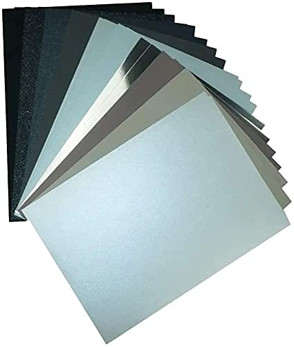 Netuno 20 fogli carta colorata argento formato A4 210x297 mm 120g - 360g Set Carte Creative per Fai da Te Biglietti Scrapbooking cartoncini colorati stampabili per lavoretti bricolage decorazioni