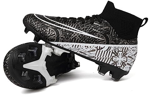 Fussballschuhe Kinder Fußballschuhe für Jungen Mädchen High Top Football Shoes Stollenschuhe Fußball Kunstrasen Football Boots Kinder Trainingsschuhe Outdoor Sportschuhe Jugendliche Soccer Shoes