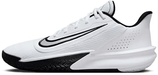 Nike Men's Precision VII Basketball Shoe, White/Black, 8.5