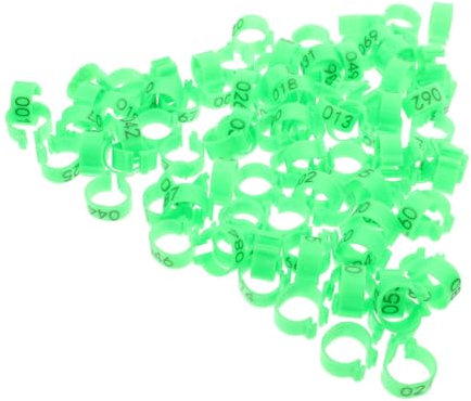 BELLIFFY 100stücke Nummerierte Vogelbeinringe Leuchtende Taubenfußbänder Zur Identifikation Geeignet Für Brieftauben Nymphensittiche Und Andere Vögel