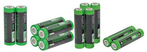 LOTUS POWER Packs de Piles Ni-MH AA AAA, 6 Piles AA Rechargeables 2800mAh & 6 Piles AAA 1100mAh 1.2 V (12 Piles)