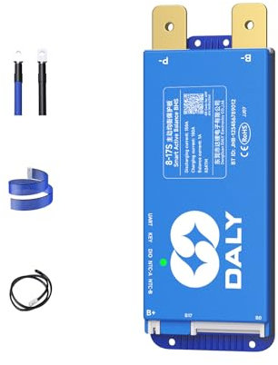 DALY BMS 36V 150A - 1A à équilibrage Actif Système de Gestion de Batterie, Bluetooth intégré pour LifePO4 12S Batterie - Idéal pour RV, Centrale électrique Portable, Stockage d'énergie Solaire, etc.