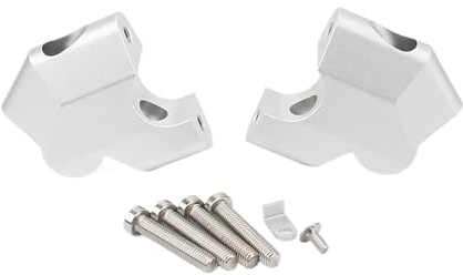 Soporte Elevador De Manillar De Motocicleta, Accesorios para Motocicleta, Soporte Elevador De Manillar Plateado para Ducati para Desert X 2022 2023 Alzador de Manillar
